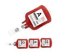 Ciieeo 4pcs Retractable Nurse Badge Reel Holder with Glitter Acrylic Design, Alligator Clip Id Card Badge Reels for Doctors, Healthcare Staff, Nursing Students