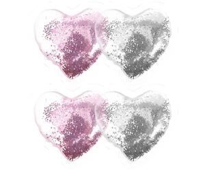 Ciieeo 4pcs Reusable Heart-shaped Cooling Eye Pads Gel Ice Pack for Eye Care and Pvc Material Suitable for Beauty and Relaxation