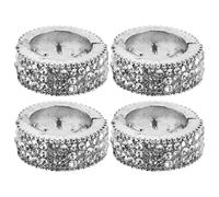 Ciieeo 4pcs Rhinestone Hair Clips Silver Alloy round Decorative Hair Clips for Securing Boho Sparkling Design for Women