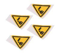 Ciieeo 4pcs Self Adhesive Safety Warning Stickers PVC Triangle Watch Your Head Decals for Machine Equipment Workshop Caution Signs Protective Labels