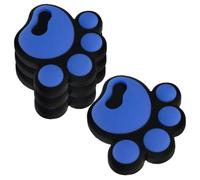 Ciieeo 4pcs Silicone Snowboard Anti Slip Cushion Paw Print Blue Stomp Pad