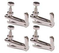 Ciieeo 4pcs Silver Large Violin String Fine Metal String Adjusters for Precise Violin Tuning and Music Performance