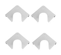 Ciieeo 4pcs Silver Metal Pool Table Corner Guards Billiard Snooker Table Corner Protector Plates Sturdy Brackets for Pool Accessories