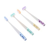 Ciieeo 4pcs Soft Bristle Manual Toothbrushes with 360° Rotating Head for Gentle Gum Care, Small Handheld Toothbrush Set Suitable for Adults and Travel Use