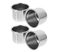 Ciieeo 4Pcs Stainless Steel Measuring Cups with Graduated Scale, 1.35oz 40ml Metal Portable Medicine Cups for Liquid and Pills, Home, Lab and Hospital Supply