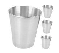 Ciieeo 4pcs Stainless Steel Shot Cups Portable Small Sauce Holders Multi Functional Whiskey and Juice Drinkware for Camping Travel Picnic Outdoor Use