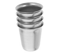 Ciieeo 4pcs Stainless Steel Worship Cups Stemless Communion Wine Goblets for Religious Ceremonies Home Bars Outdoor Use