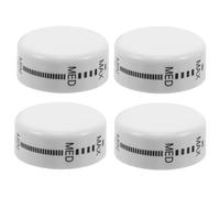 Ciieeo 4pcs Temp Control Plastic Knob Refrigerator Replacement Part White - Temperature Controller Switch Turning Button Grip Cap for Freezer Fridge Thermostat Adjustment