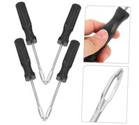 Ciieeo 4pcs Tire Repair Tools Handle Metal Design for Car ATV Tubeless Tires Portable Vacuum Function Auto Patch Repair Kit for Emergency Roadside Use