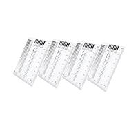 Ciieeo 4pcs Transparent Plastic Crack Measurement Tool Precision Ruler for Scratch and Flaw Detection Lightweight and Portable Gauge for Professional Inspections