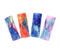 Ciieeo 4pcs Wide Sweatbands for Women, Comfortable Polyester Fitness Headbands Elastic Fit, for Yoga, Exercise a Variety of Activities, Stylish and Trendy Sports Hairbands