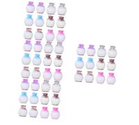 Ciieeo 4sets Miniature Resin Flower Bottles Tiny House Decorations for Dollhouses Adorable Mini Flower Containers Purple Blue Pink Gray Light Brown Dark Brown for Floral 12pcs*4