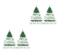 Ciieeo 4sheets Christmas Window Stickers Xmas Tree Baubles Decor Holiday Static Clings for Home Decor