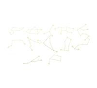 Ciieeo 5 Sets Glowing Star Wall Stickers with Zodiac Constellation Decals, Light Green Luminous Ceiling Decoration for ’ Bedroom and Student Room, Glow-in-The-Dark Wall Décor