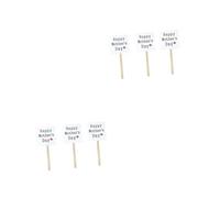 Ciieeo 50 pcs Mother's Day Cake Decoration Picks Creative Cupcake Toppers Party Supplies for Cake Appetizer Fruit and Food for Mother's Day Celebration