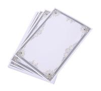 Ciieeo 50 Sheets of Blue Blank Certificate Paper with Smooth Edges and Rounded Corners, Writable Award Certificate Printing Paper for Office and School Use