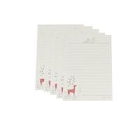 Ciieeo 50 Sheets White Deer Pattern Letter Writing Paper, Biodegradable and Reusable Stationery Paper for Writing a Letter, Simple and Romantic Old Style Design