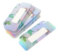 Ciieeo 50pcs Butterfly Eyelash Case Lash Box Rectangular Paper Plastic Large Capacity Good Seal Easy to Open and Close Delicate Decorative for Beauty Shops and Carry in Bag