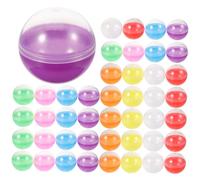 Ciieeo 50pcs Fillable Plastic Balls Reusable Round Containers for DIY Crafts Party Favors Candy Storage Colorful Semi Transparent Capsules Suitable for Vending Machines and