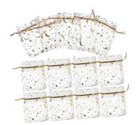 Ciieeo 50pcs Gold Foil Star Moon Design Organza Drawstring Bags Sheer Mesh Favor Pouches for Jewelry Gifts and Candy