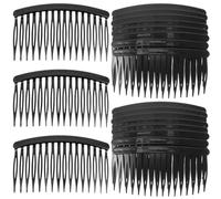 Ciieeo 50pcs Hair Accessories Plastic Hair Side Comb with 16 Teeth Black Sturdy Decoration for Dances and Shopping
