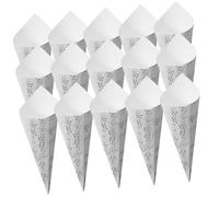 Ciieeo 50pcs Kraft Paper Bouquet Cones with Musical Notes Pattern Small Flower Petal Holders for Wedding Confetti and Party Table Decorations and Easy to Use