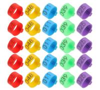 Ciieeo 50pcs Multi-Color Chicken Leg Bands Digital Identification Rings for Poultry Farm Birds Clip-On Numbered Chicken Tags for Roosters and Hens Suitable for and Pigeon Feet