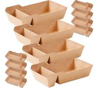 Ciieeo 50pcs Paper Candy Bucket French Fries Containers Paper Snack Box Easy to Store Easy to Carry 520ml Capacity for Food Stores and Birthday Party