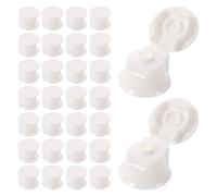 Ciieeo 50pcs Plastic Screw-in Toothpaste Caps with No Mess Dispenser and Reducing Effort Features for Everyday Oral Care and Bathroom Organization, Sl ontemporary Look in White