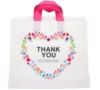 Ciieeo 50pcs Portable Garment Handbags Made of Pp Material with Delicate Pattern, Easy to Store for Camping Picnic Or Self-driving Trips, Shopping Bags with Handle