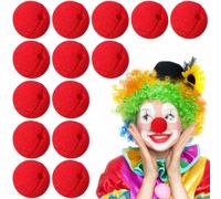 Ciieeo 50Pcs Red Clown Nose Foam Bulk, 2 Inch Soft Sponge Circus Noses for Party Favors Halloween Costume Red Nose Day 2026, Christmas Reindeer Cosplay Accessories for Kids Adults