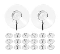 Ciieeo 50pcs Small Suction Cup Hooks with Strong Adhesion, No Drill PVC and Iron Hangers for Glass Window and Mirror, for Home and Living Spaces Organisation