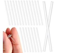 Ciieeo 50Pcs Soft Silicone Earring Protectors Anti-Allergy Ear Sleeves 2Cm Long Earring Covers for Sensitive Skin and Ear Hook Protection