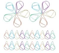 Ciieeo 50pcs Steel Wire Drop-Shaped Paper Clips for Files and Test Papers, High Durability and Firm Structure Decorative Document Clips Suitable for School Use and Homework Organisation