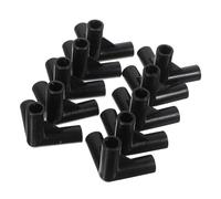 Ciieeo 50pcs Tent Pipe Connectors 3-Way PVC Tee Fittings 8mm Inner Diameter, Sturdy Pe Material for Carport and Play Tent, for DIY Projects and Large-Scale Setups