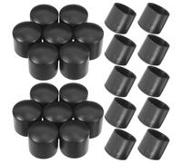 Ciieeo 50pcs Tent Pole Cap Connector for 16mm Poles, Black PE Support | Easy Install, Compact Lightweight Design, for Tarp Pole and Hiking Stick Use