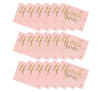 Ciieeo 50pcs Thank You Cards for Small Business with Elegant Pink Coated Paper, Versatile Usage and Blank Back Design, for Business Activities and Showing Appreciation