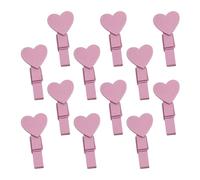 Ciieeo 50pcs Wooden Clothespins Mini Wooden Clips Heart Shape Decorative Wood Clips with Sturdy Structure Easy to Store for Christmas Tree Decoration and Craft Projects