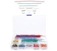 Ciieeo 560pcs Breadboard Jumper Wire Kit 14 Different Lengths Copper Clad Aluminium Wire with Storage Plastic Box Easy to Trace and Plug for Prototyping Random Color