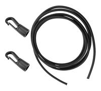 Ciieeo 5M Elastic Shock Cord with Hooks Bungee Cord Hook Kit for Kayak Tent Pole Tie Down Outdoor Boat Dock Rope
