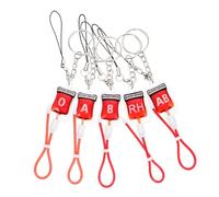 Ciieeo 5pcs Blood Type Keychain Pendant Novelty Hanging Decoration Key Decor Supplies for Everyday Use Special Occasions A B Ab Rh Types Included