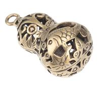 Ciieeo 5pcs Brass Calabash Keychain Pendant Retro Hollow Gourd
