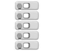 Ciieeo 5pcs Brown Abs Safety Locks for Drawers and Trash Cans, Easy to Install, Secure Hold Multipurpose Locks for Home Use, Protecting from Pinching Hazards