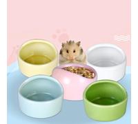 Ciieeo 5pcs Ceramic Pet Feeding Bowls for Small Animals and Birds, Anti-bite Compact Design, Assorted Colours, for Hamsters in Small Pet Homes Random Color