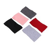 Ciieeo 5pcs Cross Elastic Headbands Hair Accessories Set, Solid Color Hair Wraps, Stretchy Soft Fabric Bands in Black, Pink, Dark Gray, Light Gray, Burgundy for Everyday Wear