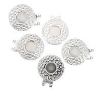 Ciieeo 5pcs Decorative Ball Markers Golfs Hat Clip Silver Zinc Alloy Lightweight Attachable on Hat Fashion Design Souvenir for Clubs Golf Course Accessory