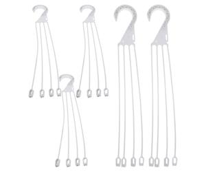 Ciieeo 5pcs Flowerpot Hanging Plastic Hooks Sturdy Practical White Planter Basket Holders with Good Load-Bearing Capacity for Balconies and Terraces