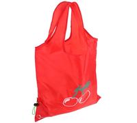 Ciieeo 5pcs Foldable Reusable Shopping Tote Bags Lightweight Compact Polyester Grocery Bags for Retail Shopping Eco-friendly Red Fold