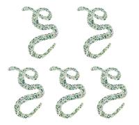 Ciieeo 5pcs Green Snakelike Embroidered Iron on Patches Snake Hot Diamond Stickers Shiny Snake Patch Back Patches Decor for Jackets Jeans Backpacks