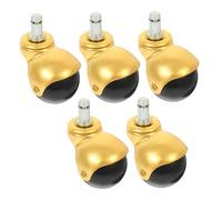 Ciieeo 5pcs Heavy Duty Swivel Caster Wheels for Furniture Legs Quiet Wear-resistant PP and Iron Rollers Multi-surface Smooth Rolling for Office Chairs Sofas Tables Cabinets